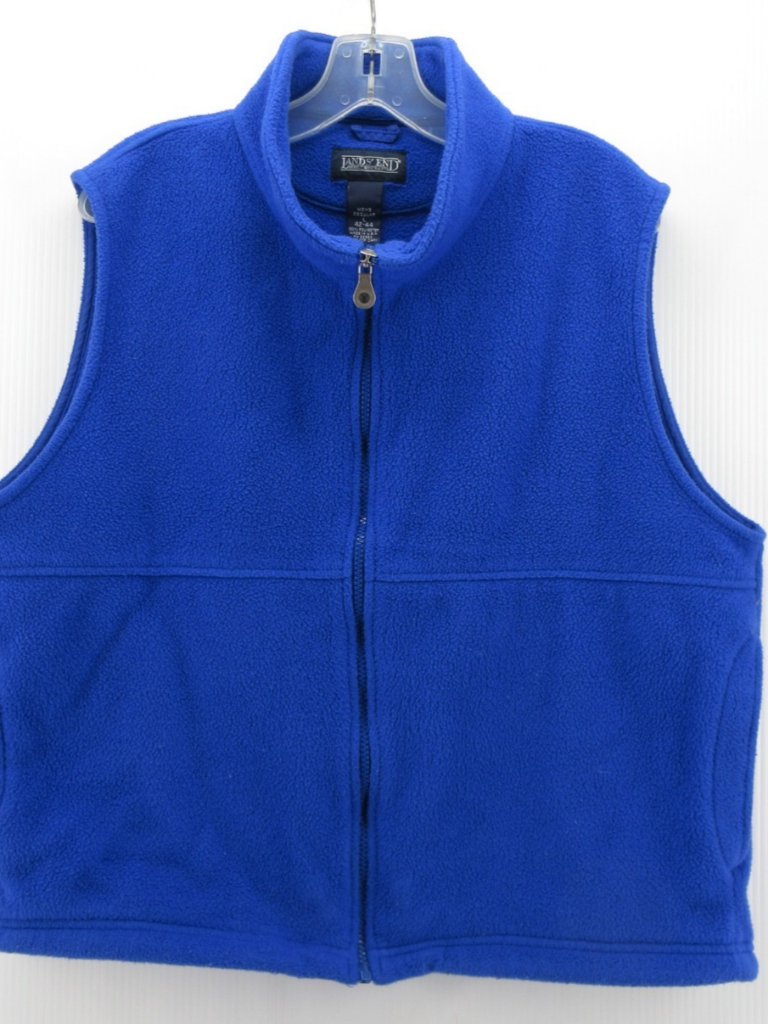 Vintage Lands End Vest Large Fleece Jacket Hiking Polartec Usa 90s